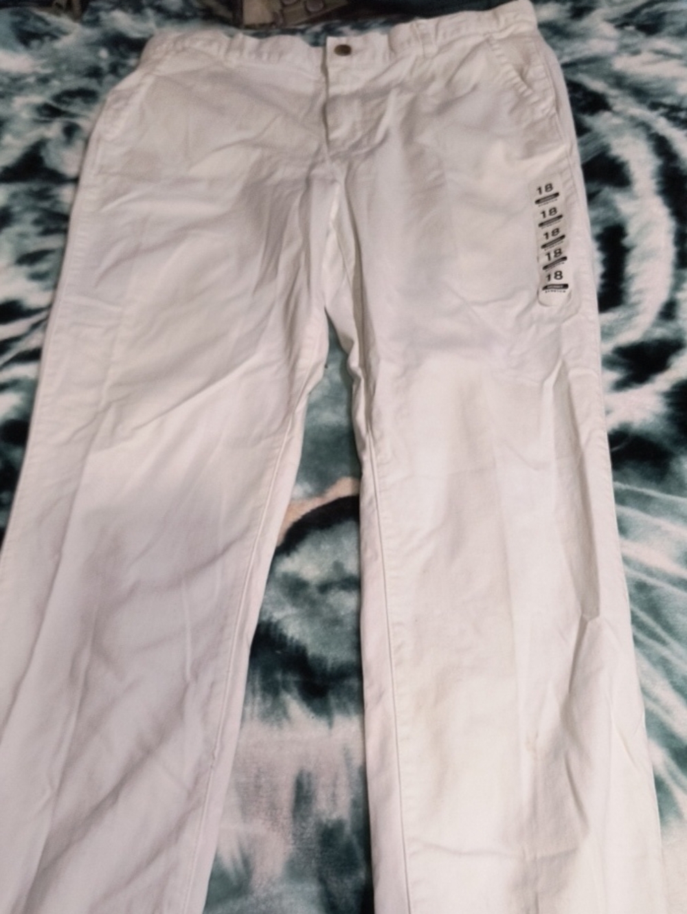 Place Women's Straight Leg Jeans in White